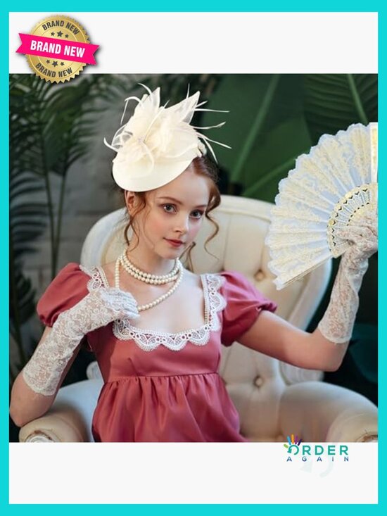 Fascinator Hat with Feathers and Hair Clip for Tea Parties Weddings Kentucky main image 3